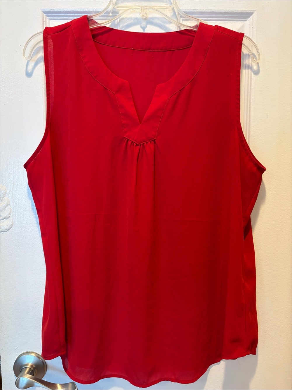 Red Sleeveless Camisole Top